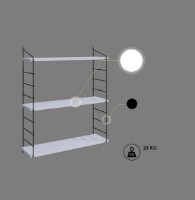 Навесная полка Trendy Armoni Black/White 72x85x20cm GTR005339 фото №2 — интернет-магазин Desire.md