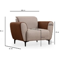 Fotoliu Trendy Aren Beige 85x100x85cm GTR001951 imaginea #5 — magazin online Desire.md