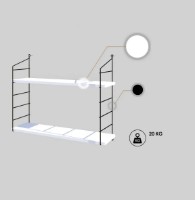 Навесная полка Trendy Armoni Black/White 72x58x20cm GTR005334 фото №2 — интернет-магазин Desire.md