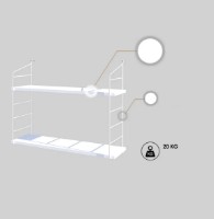 Навесная полка Trendy Armoni White Brilliant 72x58x20cm GTR005333 фото №2 — интернет-магазин Desire.md