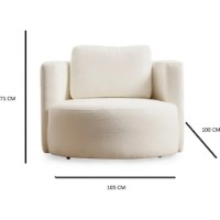 Fotoliu Trendy Asos Cream 100x105x71cm GTR002040 imaginea #2 — magazin online Desire.md