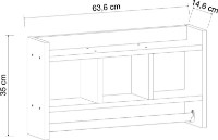 Навесная полка Trendy Asya White 64x35x15cm GTR005574 фото №5 — интернет-магазин Desire.md