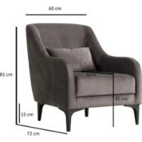 Кресло Trendy Astana Anthracit 60x72x81cm GTR001997 фото №5 — интернет-магазин Desire.md