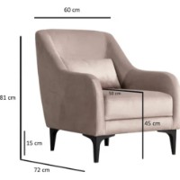 Fotoliu Trendy Astana Beige 60x72x81cm GTR001998 imaginea #5 — magazin online Desire.md