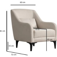 Кресло Trendy Astana Ecru 60x72x81cm GTR001999 фото №4 — интернет-магазин Desire.md