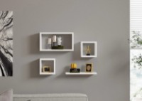 Raft de perete Trendy Babi White 44x24x15cm GTR005572 4pcs