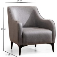 Fotoliu Trendy Belissimo Grey 94x77x87cm GTR001995 imaginea #3 — magazin online Desire.md