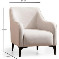 Fotoliu Trendy Belissimo Off White 94x77x87cm GTR001996 imaginea #4 — magazin online Desire.md