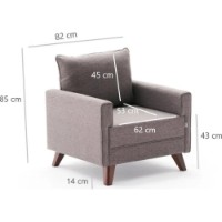 Fotoliu Trendy Bella Brown 82x81x85cm GTR001955 imaginea #3 — magazin online Desire.md