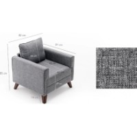 Fotoliu Trendy Bella Grey 82x81x85cm GTR001958 imaginea #4 — magazin online Desire.md