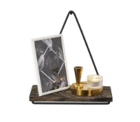 Raft de perete Trendy Begonia Dark Walnut/Black 28x27x15cm GTR005307