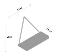 Навесная полка Trendy Begonia Dark Walnut/Black 28x27x15cm GTR005307 фото №3 — интернет-магазин Desire.md