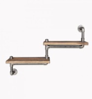 Raft de perete Trendy Boruraf012 Walnut/Black 75x35x14cm GTR005616 imaginea #2 — magazin online Desire.md