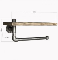 Raft de perete Trendy Boruraf035 Walnut/Black 40x16x14cm GTR005611 imaginea #3 — magazin online Desire.md