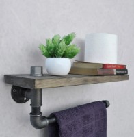 Raft de perete Trendy Boruraf035 Walnut/Black 40x16x14cm GTR005611