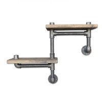 Raft de perete Trendy Boruraf041 Walnut/Black 55x30x14cm GTR005615 imaginea #2 — magazin online Desire.md