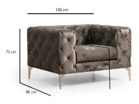 Кресло Trendy Como Anthracit 90x70x108cm GTR002101 фото №2 — интернет-магазин Desire.md