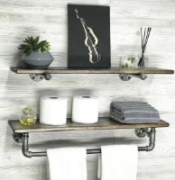 Raft de perete Trendy Boruraf113 Walnut/Black 60x17x14cm GTR005614 2pcs imaginea #3 — magazin online Desire.md