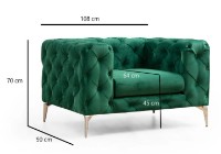 Кресло Trendy Como Green 90x70x108cm GTR002104 фото №3 — интернет-магазин Desire.md