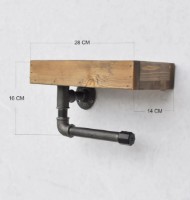 Raft de perete Trendy Boruraf117 Walnut/Black 28x16x14cm GTR005612 imaginea #2 — magazin online Desire.md