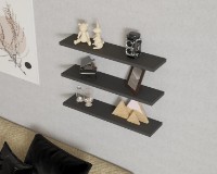 Raft de perete Trendy Boss Anthracit 60x14.5x1.8cm GTR005485 3pcs imaginea #2 — magazin online Desire.md