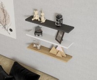 Raft de perete Trendy Boss Anthracit/White/Sapphire Oak 60x14.5x1.8cm GTR005486 3pcs imaginea #2 — magazin online Desire.md