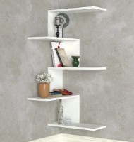 Raft de perete Trendy Caniko White 109x51.5x51.5cm GTR005608