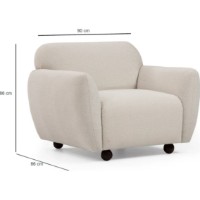 Fotoliu Trendy Eddy Cream 86x86x90cm GTR002033 imaginea #4 — magazin online Desire.md