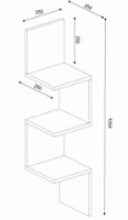 Raft de perete Trendy Corner White 105.4x25x25cm GTR005605 imaginea #3 — magazin online Desire.md