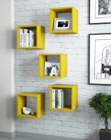 Raft de perete Trendy Cutie Yellow 30x30x24cm GTR005384 5pcs imaginea #2 — magazin online Desire.md