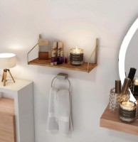 Raft de perete Trendy Deco Pine Atlantic/Gold 45x16x16cm GTR005577