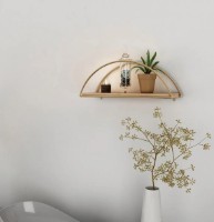 Raft de perete Trendy Deco Pine Atlantic/Gold 45x18x15cm GTR005578