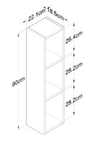 Навесная полка Trendy E3 224 Walnut 90x22.1x18.5cm GTR005501 фото №4 — интернет-магазин Desire.md
