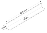 Raft de perete Trendy E5 226 Walnut 135.8x15x13cm GTR005500 imaginea #4 — magazin online Desire.md