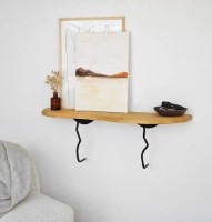 Raft de perete Trendy Edera Oak/Black 99x22cm GTR005476 imaginea #3 — magazin online Desire.md