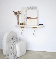 Raft de perete Trendy Edera White/Gold 99x22cm GTR005477 imaginea #3 — magazin online Desire.md