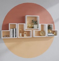 Raft de perete Trendy Elitra White 41x41x15cm GTR005573 5pcs