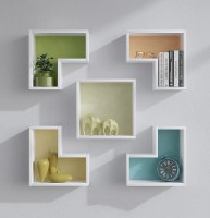 Raft de perete Trendy Elitra White 41x41x15cm GTR005573 5pcs imaginea #3 — magazin online Desire.md