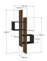 Raft de perete Trendy Emse Sapphire Oak/White 53.8x108x19.6cm GTR005594 imaginea #3 — magazin online Desire.md