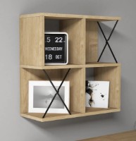 Навесная полка Trendy Extra Oak/Black 60x60x24cm GTR005386 фото №3 — интернет-магазин Desire.md