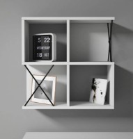 Raft de perete Trendy Extra White/Black 60x60x24cm GTR005388