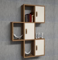 Raft de perete Trendy Flora Walnut/Cream 112.6x75x20cm GTR005389 imaginea #4 — magazin online Desire.md