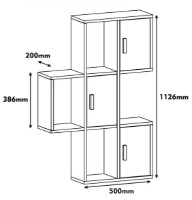 Raft de perete Trendy Flora Walnut/Cream 112.6x75x20cm GTR005389 imaginea #3 — magazin online Desire.md