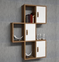 Raft de perete Trendy Flora Walnut/White 112.6x75x20cm GTR005390 imaginea #4 — magazin online Desire.md