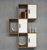 Raft de perete Trendy Flora Walnut/White 112.6x75x20cm GTR005390