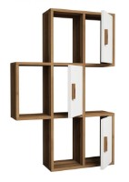 Raft de perete Trendy Flora Walnut/White 112.6x75x20cm GTR005390 imaginea #2 — magazin online Desire.md