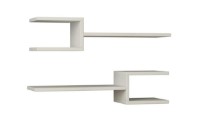 Raft de perete Trendy Furca White 74.5x18.2x19.6cm GTR005341 2pcs imaginea #2 — magazin online Desire.md