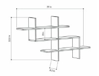 Навесная полка Trendy Halic Oak 32.5x59x8.5cm GTR000412 фото №3 — интернет-магазин Desire.md