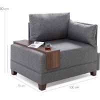 Fotoliu Trendy Fly Right Grey 100x75x80cm GTR001961 imaginea #3 — magazin online Desire.md