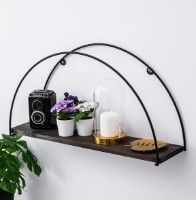 Raft de perete Trendy Indicum Dark Walnut/Black 60x30x15cm GTR005313